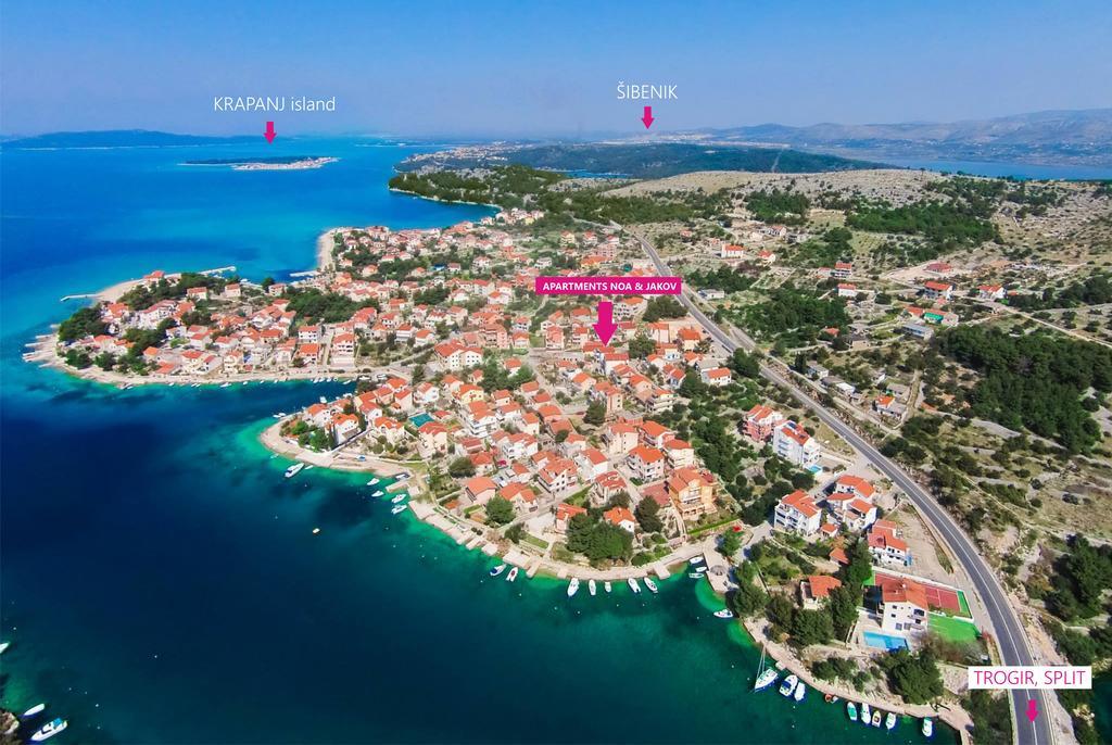 Charming Seaside Apartments Noa & Jakov, Zaboric Sibenik Eksteriør bilde